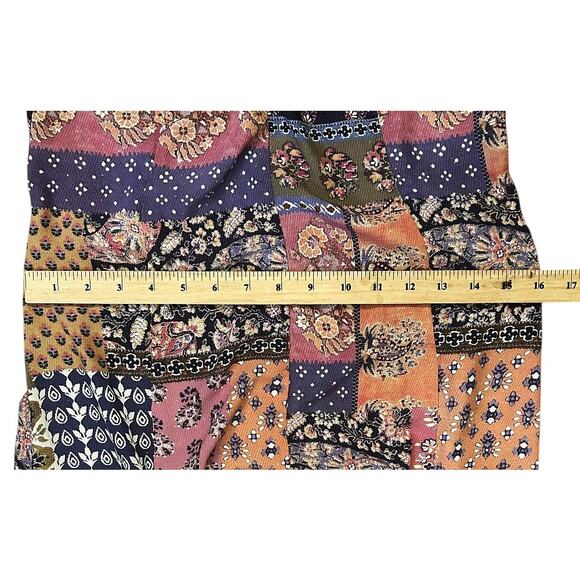 Tigerlily Adjustable Strap Multicolor Patchwork Maxi Dress Size 2 - Picture 5 of 8